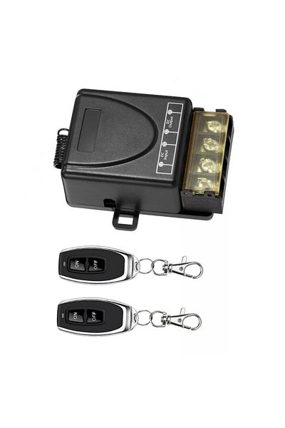 OEM Set de module releu cu 2 telecomenzi, 30A, 433 MHz, negru