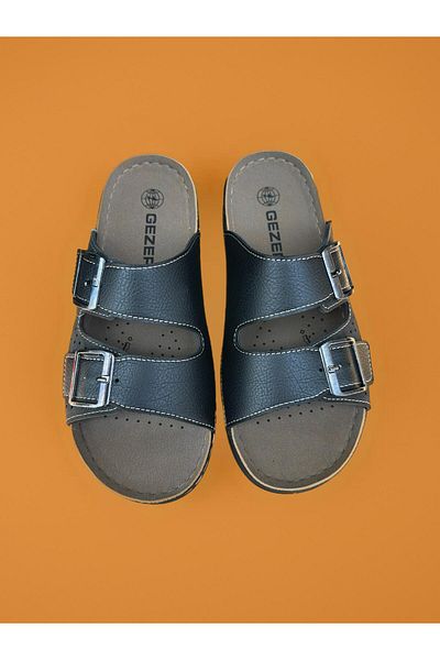 GEZER Men's Orthopedic Comfortable Sole Adjustable Buckle Men's Slippers