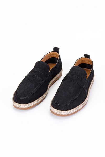Vantaggio Мъжки мокасини Phoenix Black Velour, 100% естествена кожа