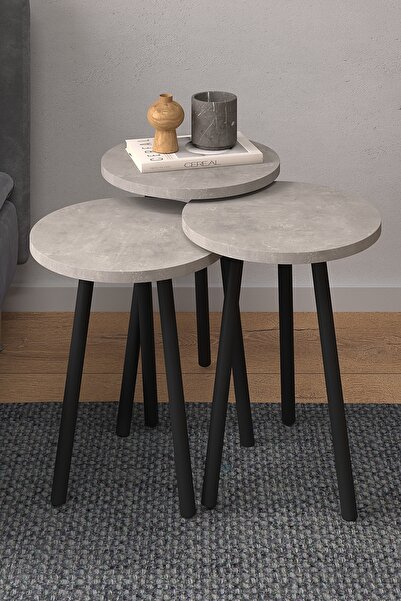 Skandi homeworks Roma Zigon Sehpa Gri Taş