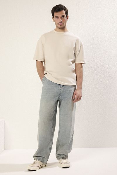 Trendyol Collection Ανοιχτό μπλε Skater Jeans Loose Jeans Παντελόνι TMNSS25JE00003