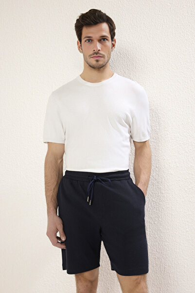 Trendyol Collection Black-Navy Blue 2-Piece Regular/Regular Cut Textured Package Shorts&Bermuda Tmnss23Sr00076