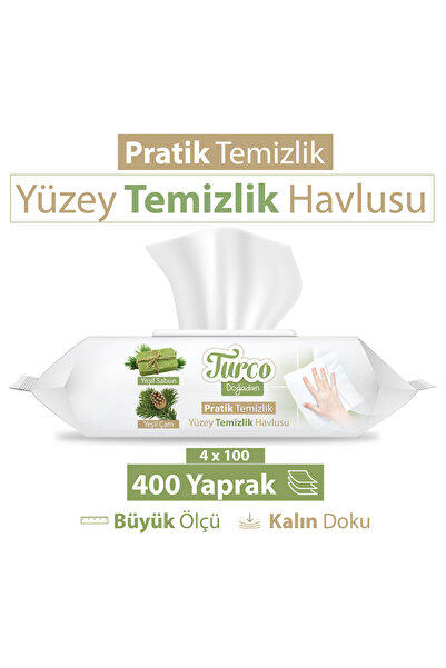 Turco Doğadan Pratik Temizlik Turco Doğadan Pratik Yüzey Temizlik Havlusu 4X1...