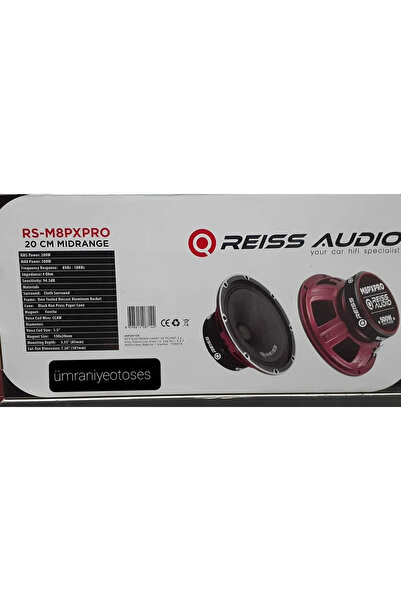 Reiss Audio 20 Cm Midrange Rs-m8pxpro Series I 500 Wat 200 Rms Takım