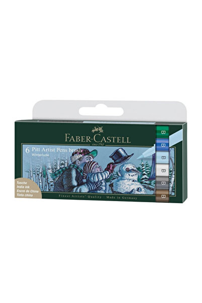 Faber Castell Pitt Artist Pen Set of 6, Double Tip