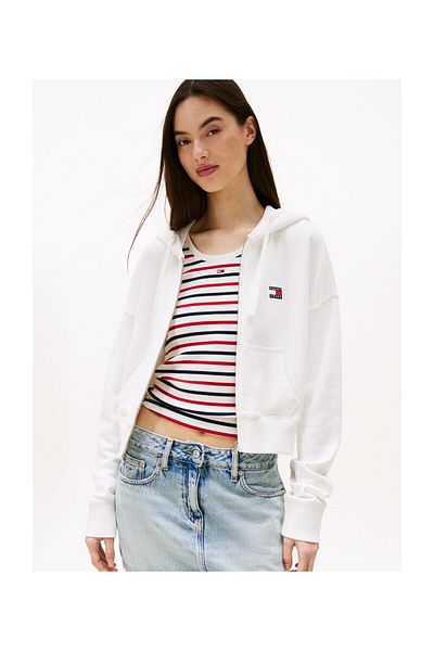 Tommy Hilfiger Φούτερ με κουκούλα TJW BXY CRP με φερμουάρ και κλείσιμο