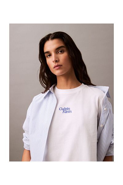 Calvin Klein Tričko s vločkovaným logom SS CN, YAA