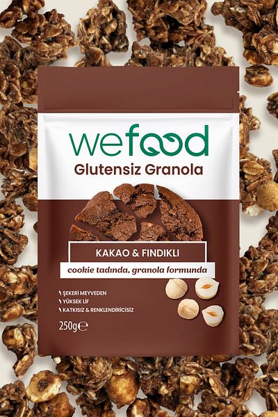 Wefood جرانولا خالية من الغلوتين بالكاكاو والبندق 250 جرام
