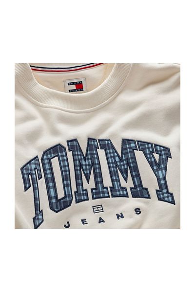 Tommy Hilfiger Dámská mikina TJW RLX PREP EXPLORER 1 CREW EXT-bílá