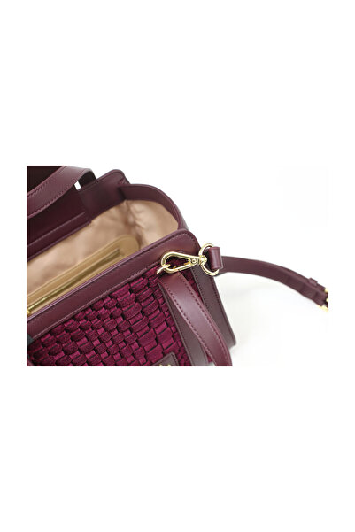 Love Moschino Taška Velvet+PU víno