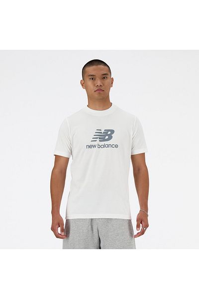 New Balance Tričko Sport Essentials Logo - BÍLÉ S/S Top