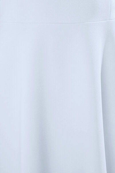 Trendyol Collection Světle modré A-krošné šaty s detailem s tkaničkami, midi, elegantní, na večerní akce a maturitní ples TPRSS24EL00251