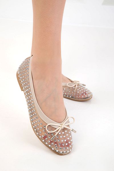 SOHO Beige Damen-Ballerinas 20668