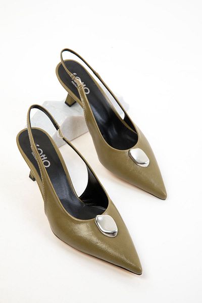 SOHO Grüne klassische Damenschuhe mit Absatz 20673