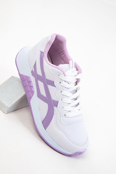 SOHO Beyaz-Lila Kadın Sneaker 20654