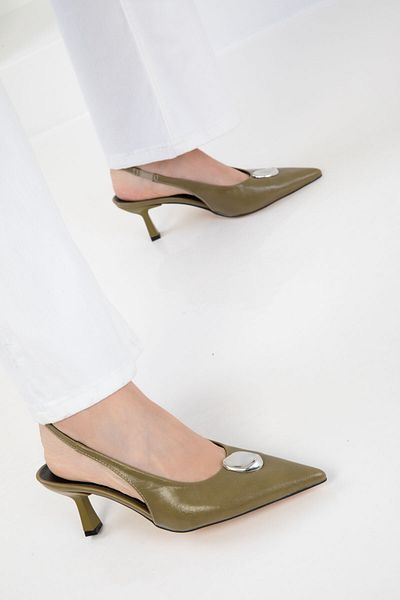 SOHO Grüne klassische Damenschuhe mit Absatz 20673