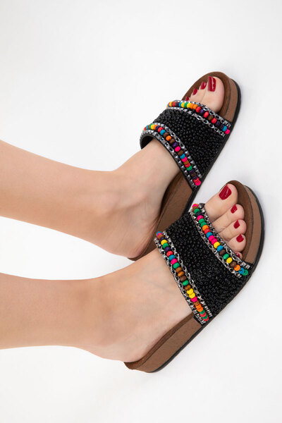 SOHO Papuci negri pentru femei 20675