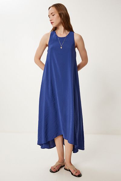 Happiness İstanbul Rochie Tencel de vară de bază mov fără mâneci WF00150