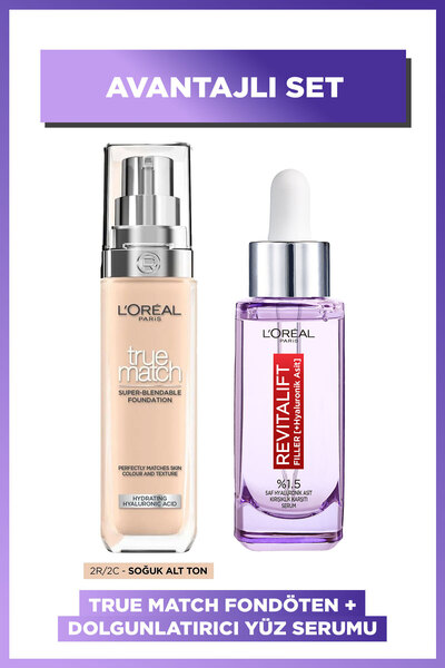 L'Oreal Paris Revitalift Filler %1.5 Saf Hyaluronik Asit Serum 30 Ml + True M...