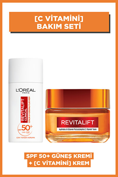 L'Oreal Paris Revitalift Clinical SPF 50+ Günlük Yüz Güneş Kremi & Aydınlatıc...