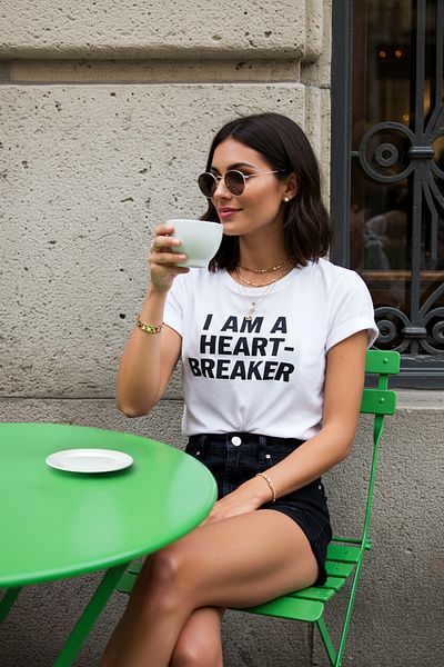 Trendyol Collection Λευκό μπλουζάκι με στάμπα 100% βαμβάκι με κανονική εφαρμογή - TWOSS25TS00050