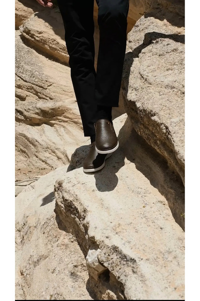 FOREX HAKİKİ DERİ DELİKLİ KAHVERENGİ GÜNLÜK HAFİF BAĞCIKSIZ YAZLIK ERKEK AYAK...