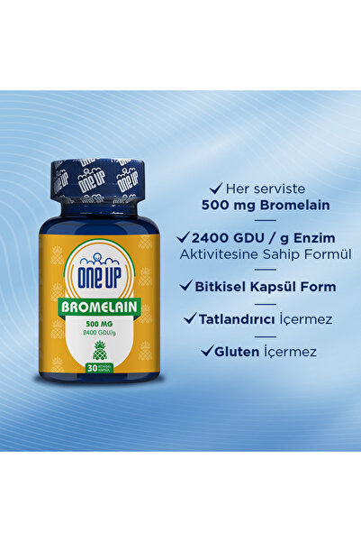 One Up Bromelain 30 Kapsül