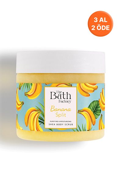 THE BATH FACTORY Tělový peeling The Bath Factory Banana Split Shea Body Scrub 300 g