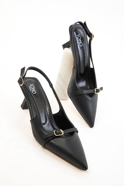 SOHO Black Women's Classic Heeled Shoes 20598