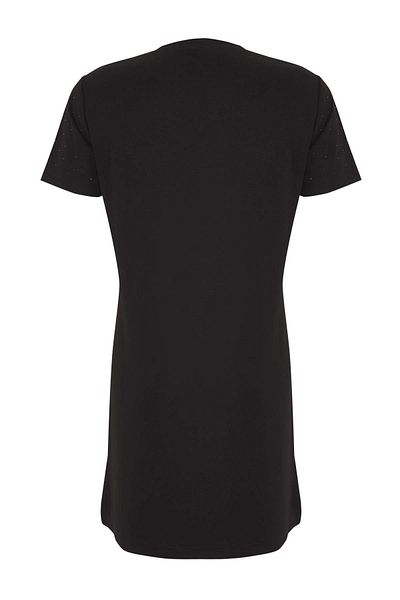 Trendyol Collection Black Stone Mini Knitted Dress Twoss25El00853