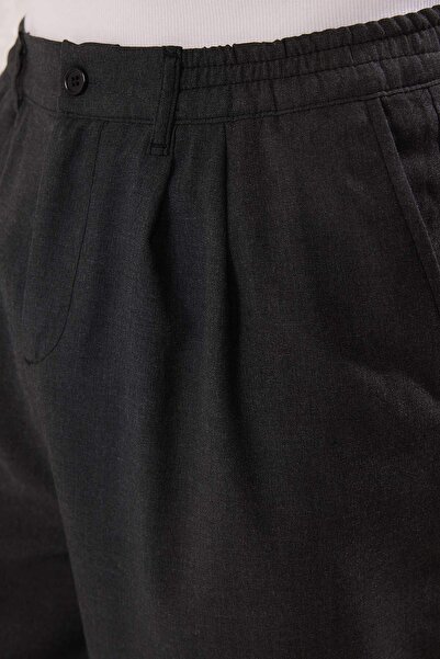 Trendyol Collection Antracit széles szárú laza szövet táskás nadrág TMNSS23PL00039