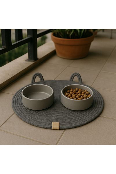 ÖRGÜM Cat Placemat Cat Food Mat 40X40 cm
