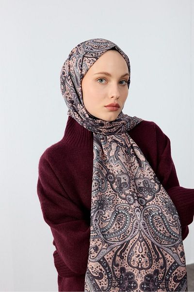 MİRSOY SCARF Σάλι με έθνικ σχέδιο - Μοτίβο Mihra, Mink