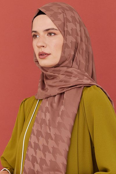 MİRSOY SCARF Yalı Ιπερτίκ Σά scarf - Μοτίβο Κατασκευής Houndstooth
