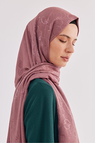 MİRSOY SCARF Daka Desen Parlak Jakar Şal - Leylak