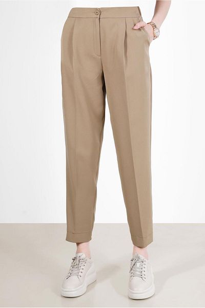 Alvina Carrot Trousers 70373 - Cuffed Rubber Detailed