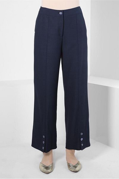 Alvina Button Detailed Wide Leg Trousers 70375