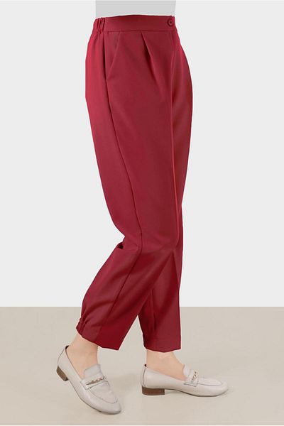Alvina Carrot Trousers 70373 - Cuffed Rubber Detailed