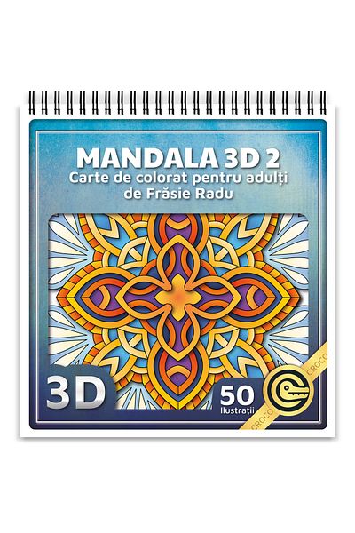 OEM Adult Coloring Book, 3D Mandala 2, 50 Antistress Illustrations for Relaxation