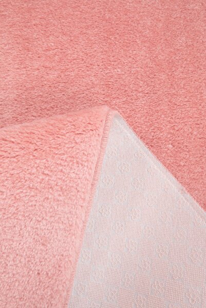 Myevilla My Evilla Modern Decorative Carpet Gel Non-Slip Base Plush Puffy Heart Model Pink Floor Mat Set 70X100-7