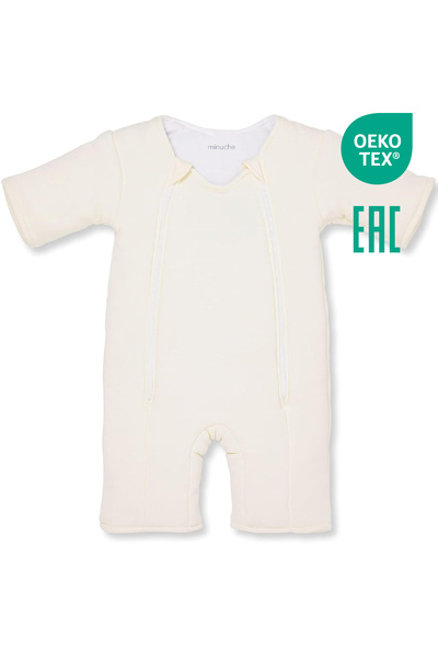 Minuche 100% Cotton Baby Sleeping Bag - Fiber Filled and Double Zipper for Easy Changing