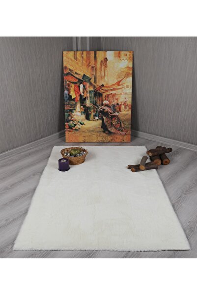 Myevilla Decorative Rabbit Feather Ultra Soft Plush Non-Slip Carpet Runner