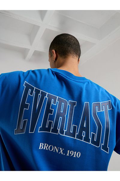 EVERLAST Ανδρικό μπλουζάκι Ever Classics Oversize με στάμπα στην πλάτη Dark Indigo