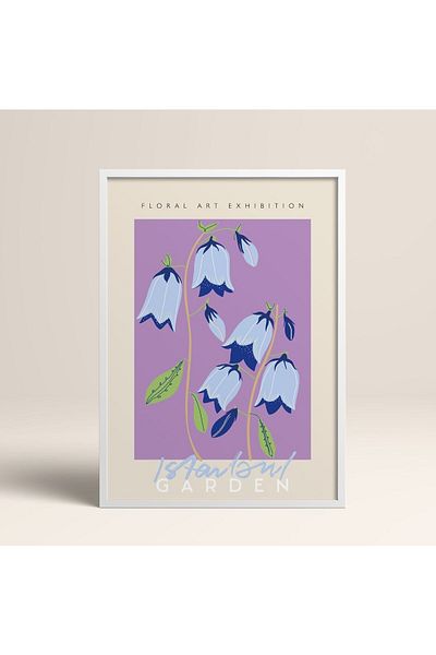 HOMEPACK Tablou cu rame din lemn alb Poster cu rame Decor artistic modern de perete (ABSTRACT33-WHITE-50X70)