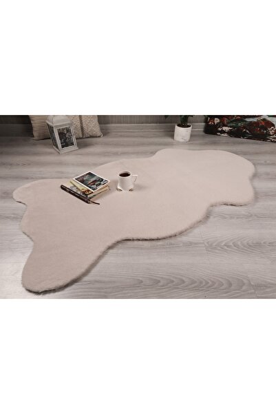 Myevilla Tavşan Tüyü Dekoratif Ultra Yumuşak Post Peluş Kaymaz Halı