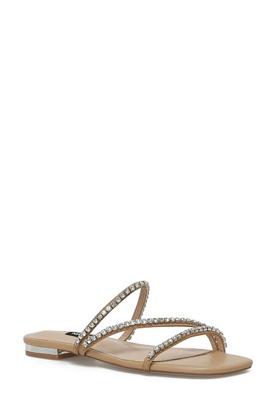 Nine West Estre 3fx Braune flache Damenhausschuhe