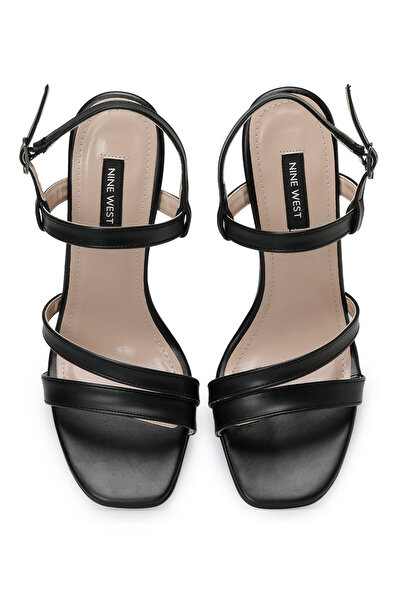 Nine West MOEX 3FX Siyah Kadın Dolgu Topuk Sandalet