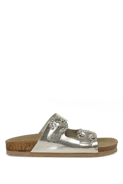 Nine West Leroy 3Fx Gold Women's Flat Slippers