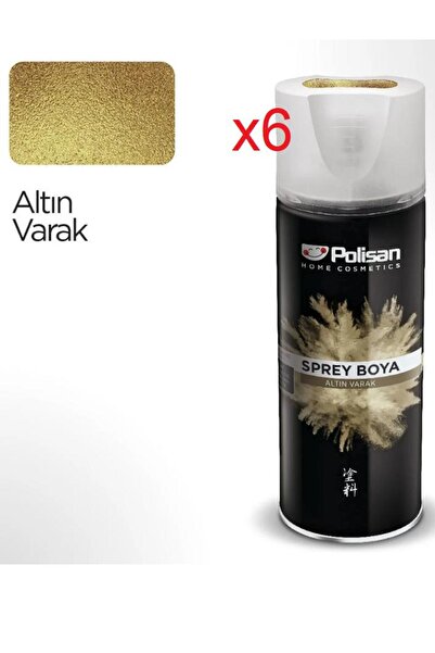 Polisan Akrilik Sprey Boya 6 Adet 400 ml Altın Varak