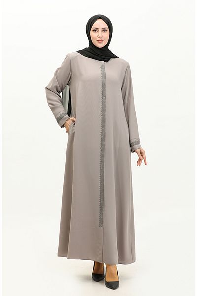 sefamerve Βιζόν Πέτρα εμπριμέ Plus Size Ferace 5066-06